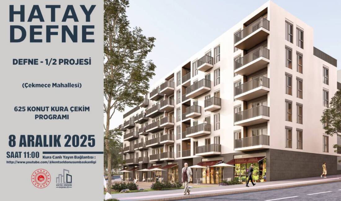 Hatay’da 1.431 Konut İçin Tarih Belli Oldu Hatay’da kentsel dönüşüm kapsamında tamamlanan iki büyük projede kura çekimi