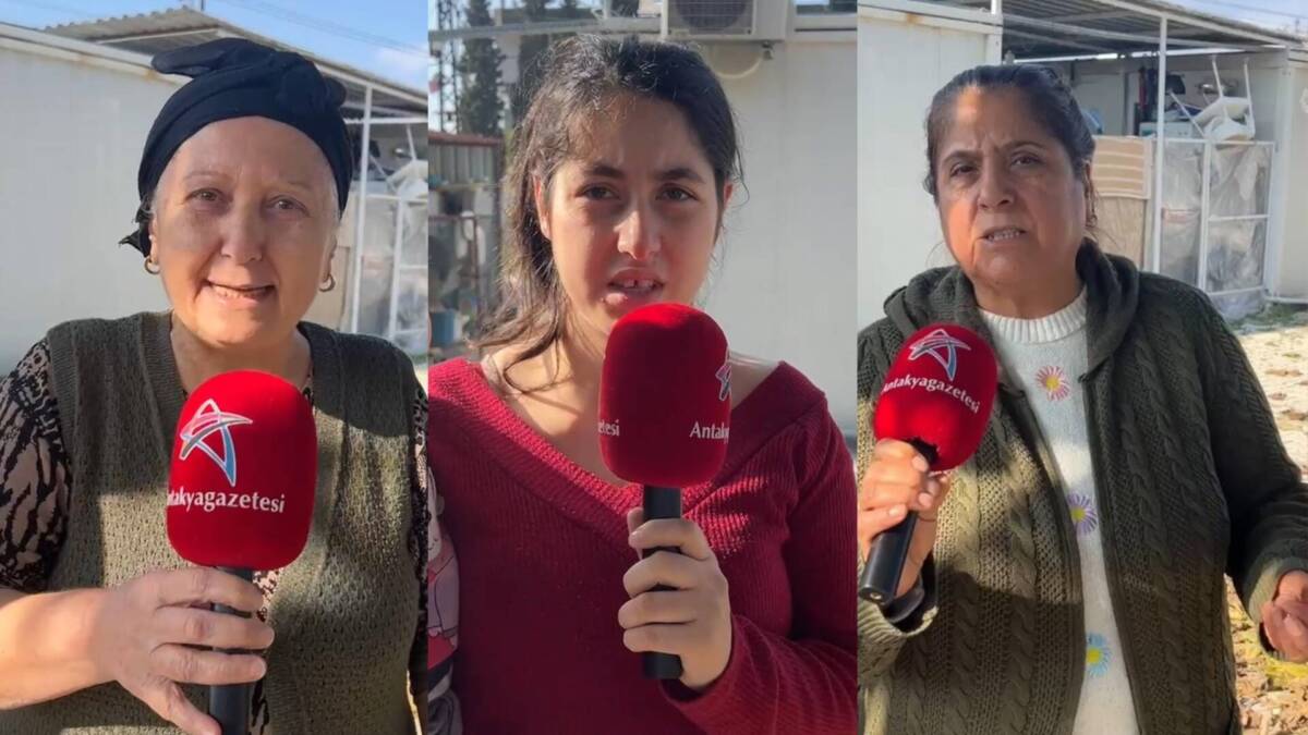 Hatay’ın Defne ilçesine bağlı Harbiye Nehir Çekici Konteyner Kenti’nde kalan