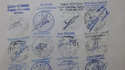 Dörtyol’da mahalle muhtarları, kanalizasyon sistemi olmayan yerlerden HATSU tarafından atık