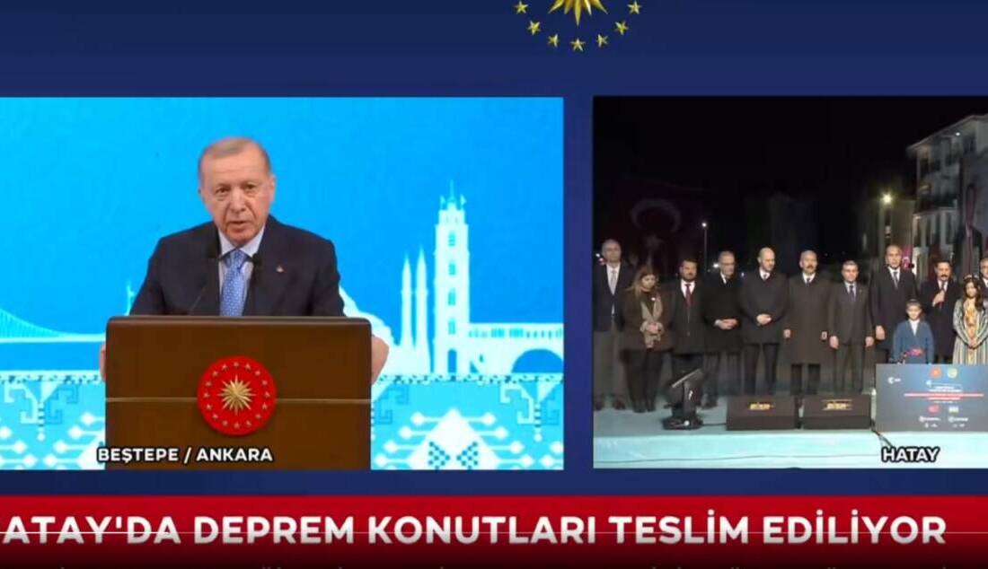 Hatay Valiliği, Arsuz ilçesinde Özbekistan Devleti tarafından inşa edilen deprem