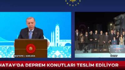 Hatay Valiliği, Arsuz ilçesinde Özbekistan Devleti tarafından inşa edilen deprem