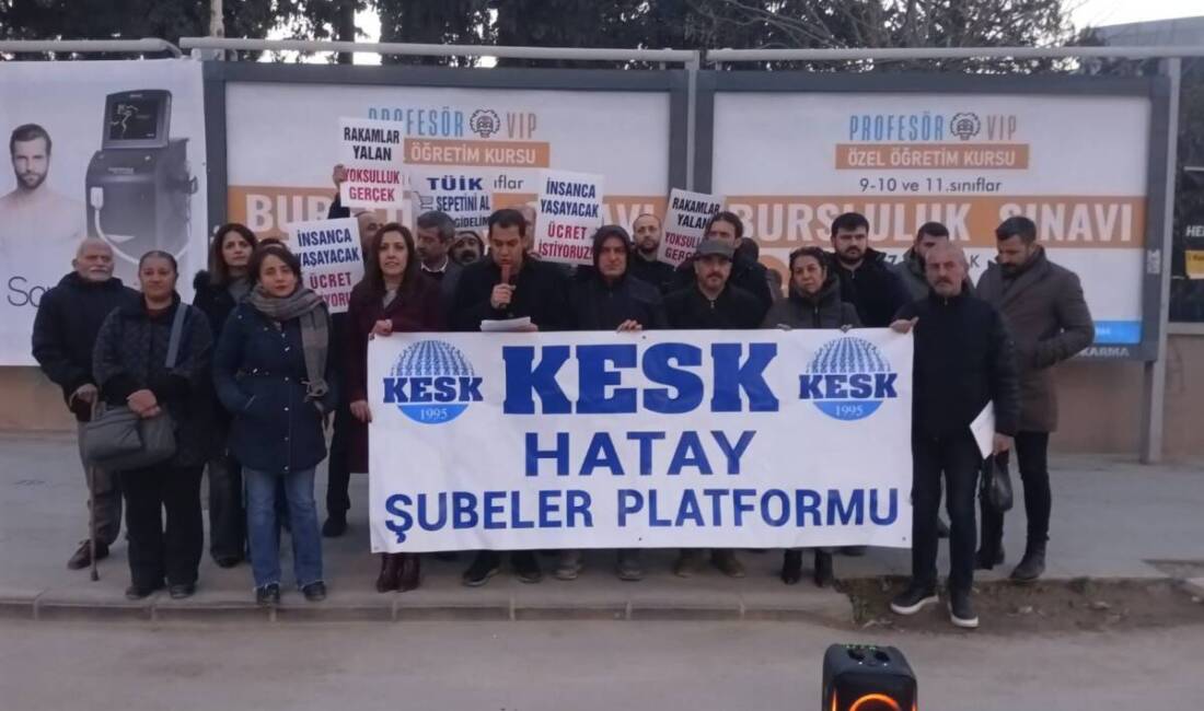 KESK Hatay Şubeler Platformu, 14 Ocak Çarşamba günü kamu emekçilerinin
