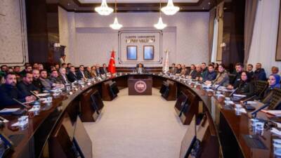 Hatay’da kalıcı afet konutlarına ilişkin mevcut durumun değerlendirildiği koordinasyon toplantısı,