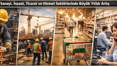 TÜİK verilerine göre sanayi, inşaat, ticaret ve hizmet sektörlerinde toplam