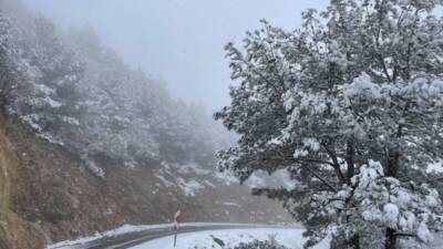 Hatay’da pazar günü etkili olan kar yağışı, yüksek rakımlı bölgelerde