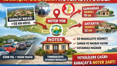 Antakya–Samandağ yolu üzerindeki 15’inci kilometrede bulunan Karaçay Mahallesi’nde, yoğun ticari