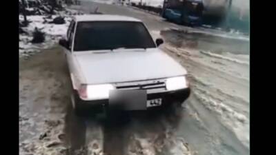 Karlı havada yaptığı Drift görüntülerini sosyal medya hesabında paylaşan 31