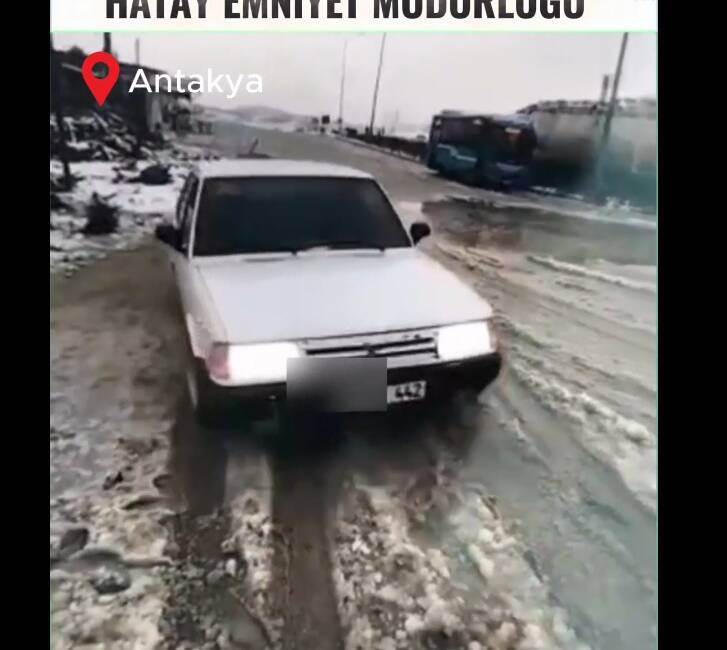 Karlı havada yaptığı Drift görüntülerini sosyal medya hesabında paylaşan 31