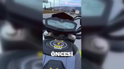 Hatay’ın İskenderun ilçesinde trafikte akrobatik hareketler yaparak hem kendi canını