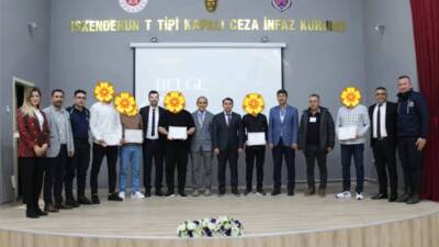 İskenderun T Tipi Kapalı Cezaevi’nde düzenlenen kursla mahkum ve tutuklulara