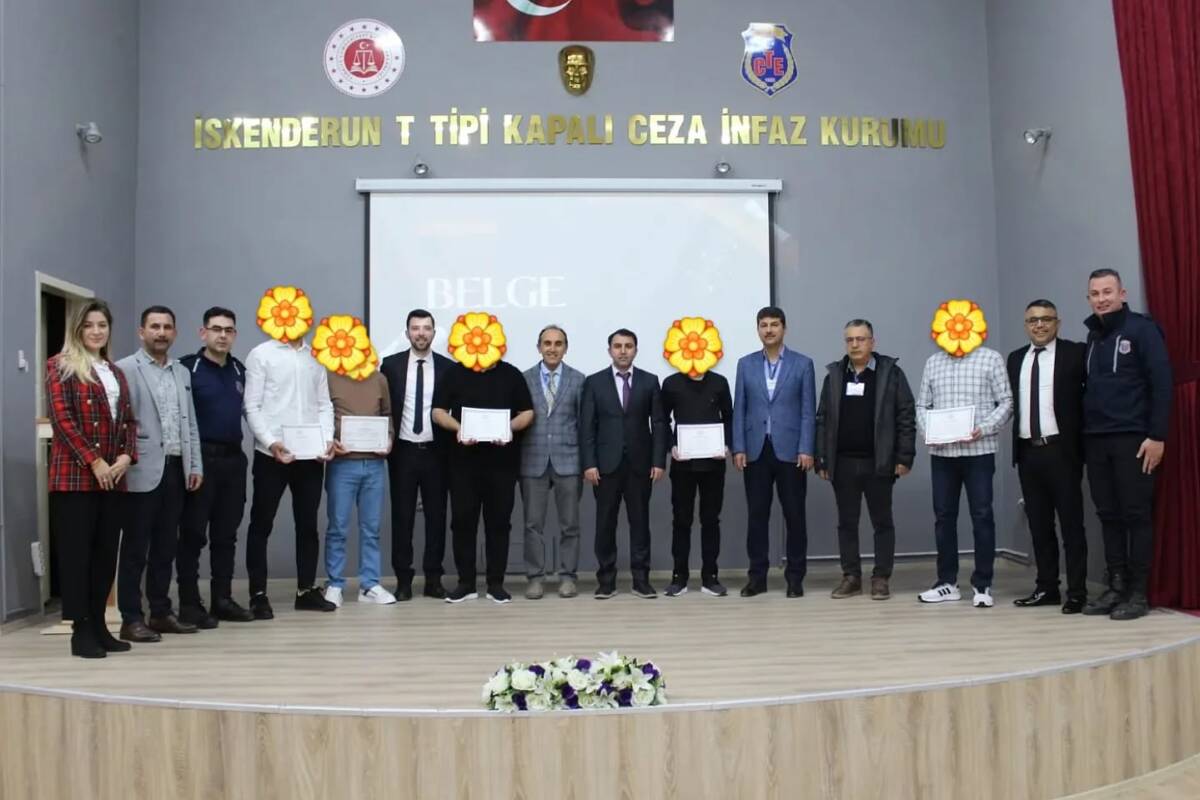 İskenderun T Tipi Kapalı Cezaevi’nde düzenlenen kursla mahkum ve tutuklulara