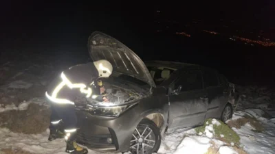 Hatay’ın Belen ilçesinde meydana gelen trafik kazasında, kontrolden çıkan bir