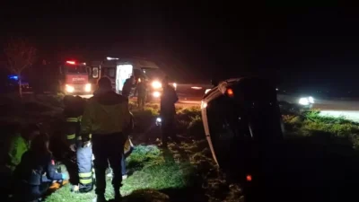 Hatay’ın Kırıkhan ilçesinde kontrolden çıkan otomobilin devrilmesi sonucu sürücü yaralandı.