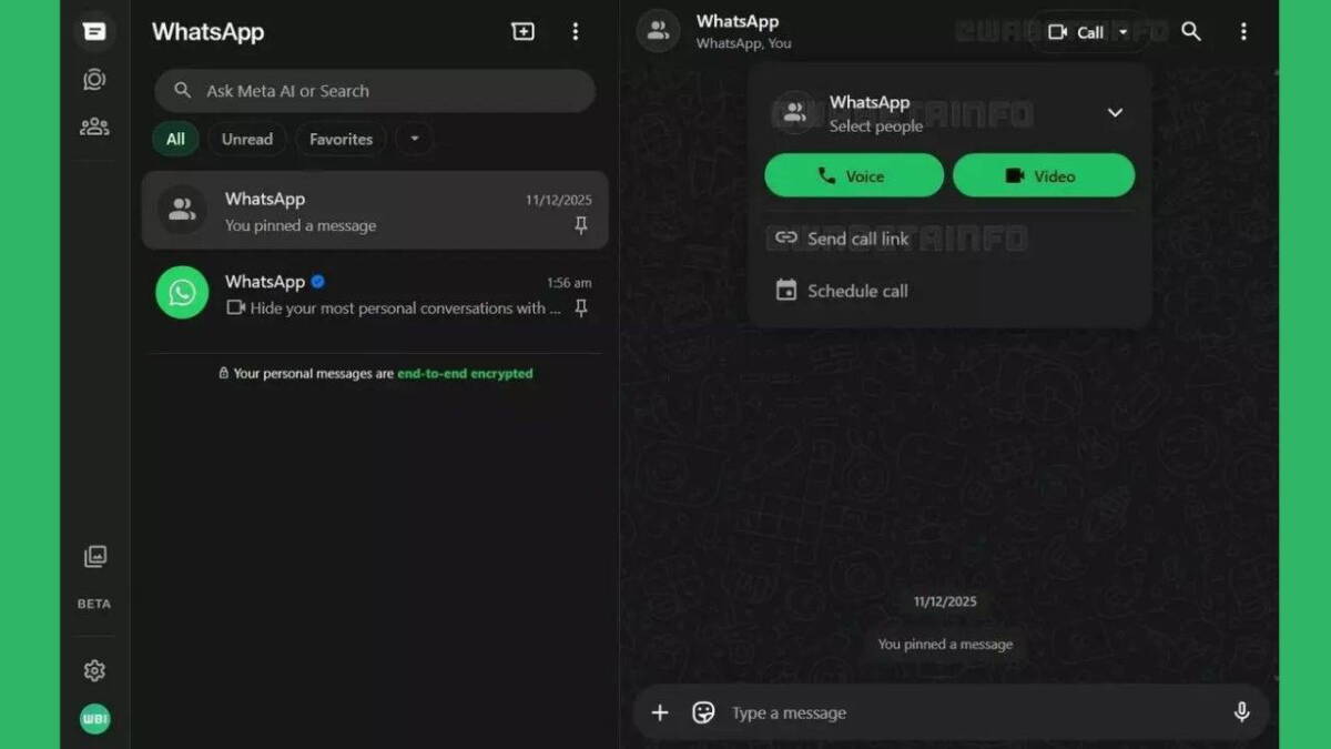 WhatsApp Web ve Masaüstü İçin Yeni Nesil Arama Özellikleriyle Tanışın