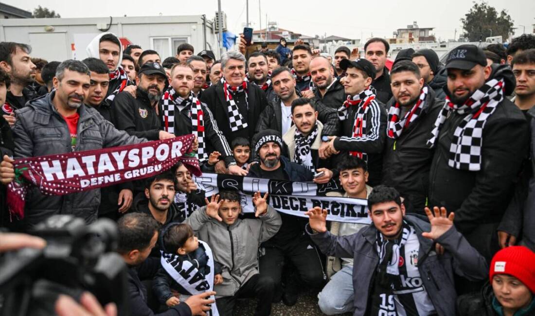 Beşiktaş Kulübü Başkanı Serdal Adalı, 6 Şubat depremlerinin ardından Hatay’da