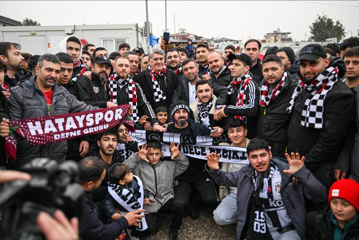 Beşiktaş Kulübü Başkanı Serdal Adalı, 6 Şubat depremlerinin ardından Hatay’da