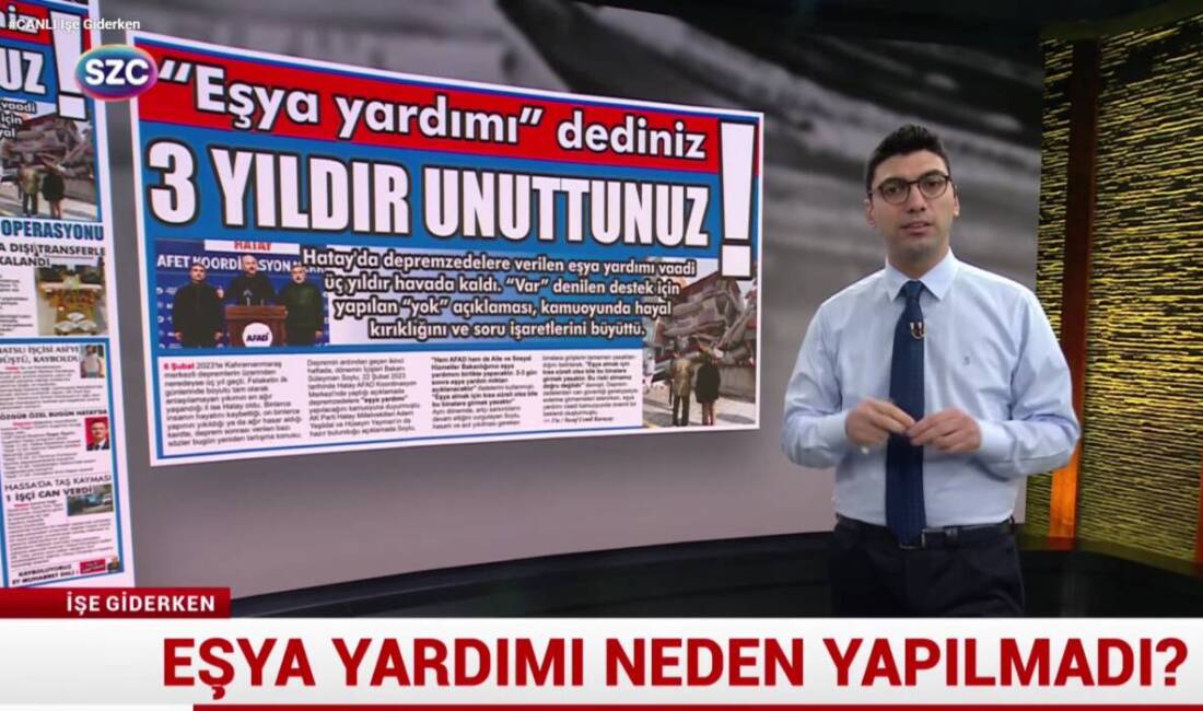 Hatay’da 6 Şubat 2023 depremlerinin ardından depremzedelere söz verilen eşya