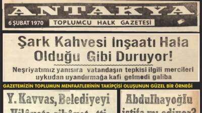 Antakya’da yarım asır önce yayımlanan yerel bir gazete, kentin kronikleşmiş