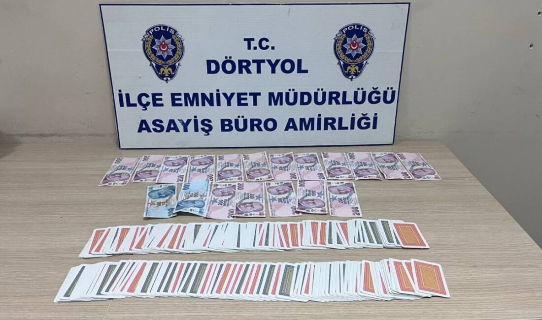Hatay Emniyet Müdürlüğü ekipleri, kumar oynanması için yer ve imkân