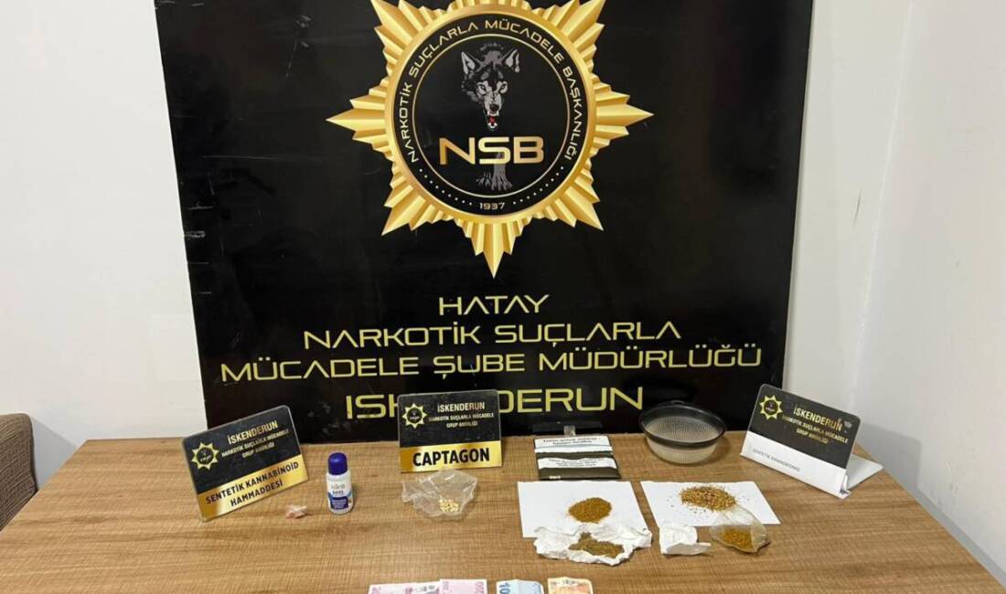 Hatay Emniyet Müdürlüğü’nün uyuşturucu ile mücadele kapsamında yürüttüğü çalışmalar sonucunda