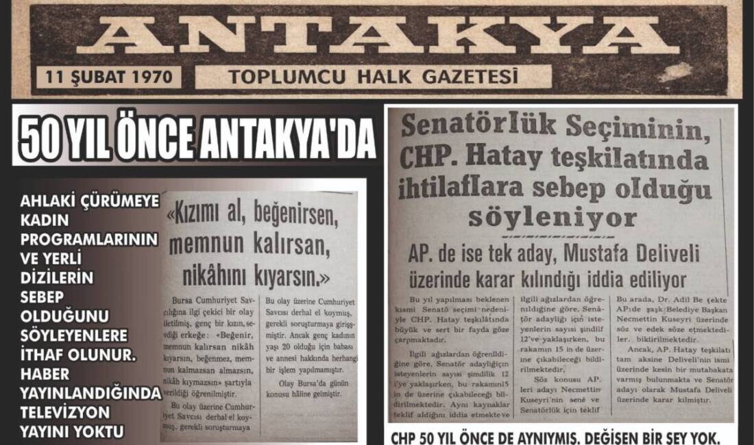 Antakya Toplumcu Halk Gazetesi’nin 11 Şubat 1970 tarihli arşiv nüshası,