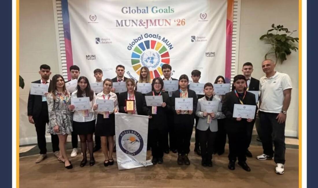 Hatay’ın Defne ilçesinde eğitim veren Özel Doğuş Okulları öğrencileri, Birleşmiş