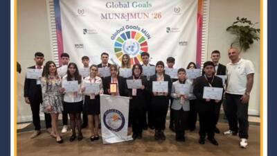 Hatay’ın Defne ilçesinde eğitim veren Özel Doğuş Okulları öğrencileri, Birleşmiş