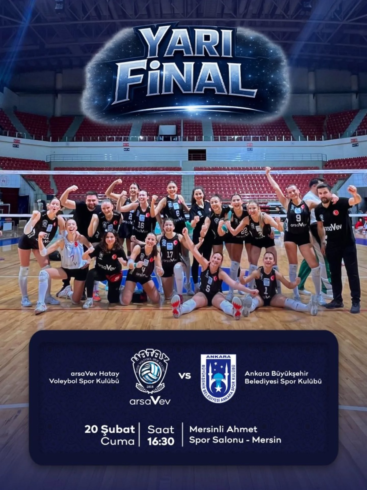 Kadınlar voleybolunda 1. Lig’e yükselme mücadelesi veren Hatay Kadın Voleybol