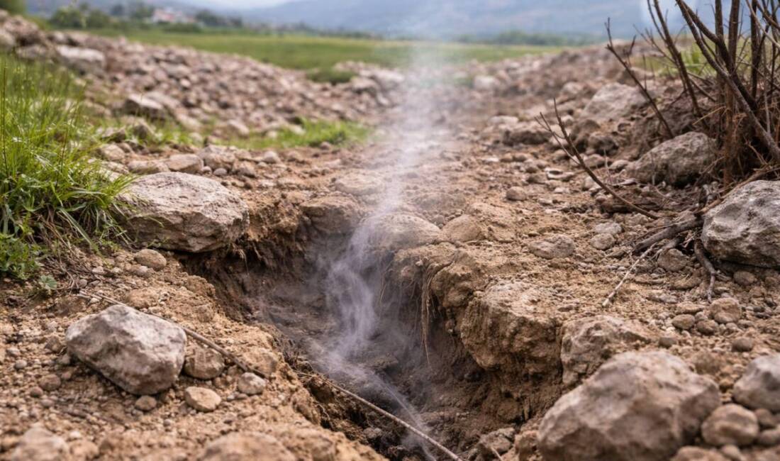 Hatay’da bazı bölgelerde yer altından radon gazı çıkışlarının gözlemlendiğine dair