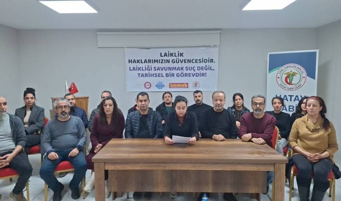 DİSK, KESK, TMMOB ve Hatay Tabip Odası, laikliğin kriminalize edilmesine