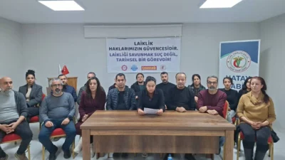 DİSK, KESK, TMMOB ve Hatay Tabip Odası, laikliğin kriminalize edilmesine