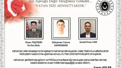 Katar’da meydana gelen askeri helikopter kazası, Türkiye’yi yasa boğdu. Katar