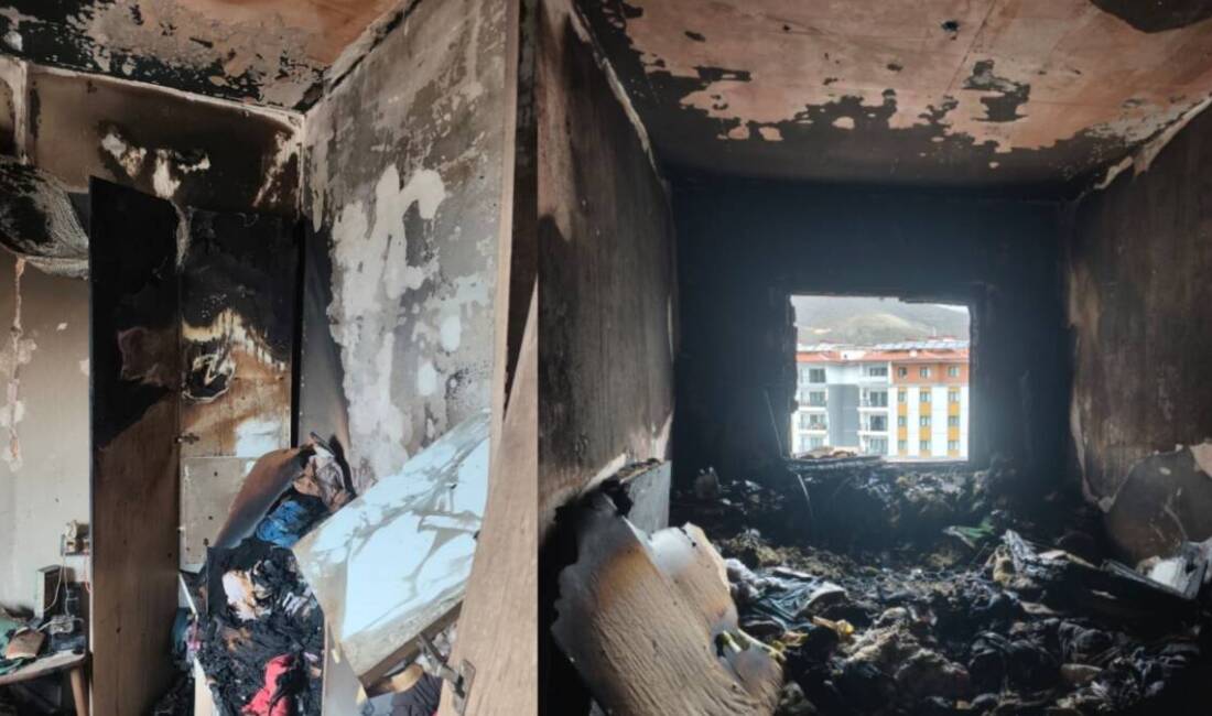 Hatay’da Gülderen TOKİ 1. Etap konutlarında çıkan yangın korku dolu