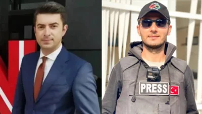 İsrail’in Tel Aviv kentinde canlı yayın yapan CNN TÜRK ekibi,