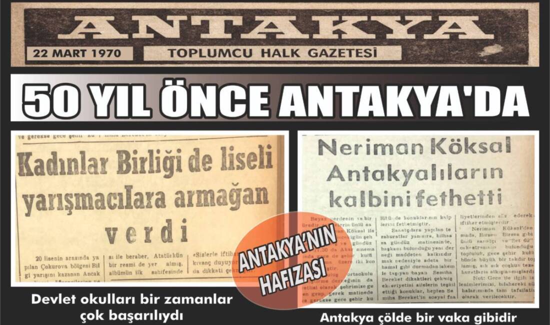 Antakya’da yarım asır önce yayımlanan gazete kupürleri, kentin sosyal ve