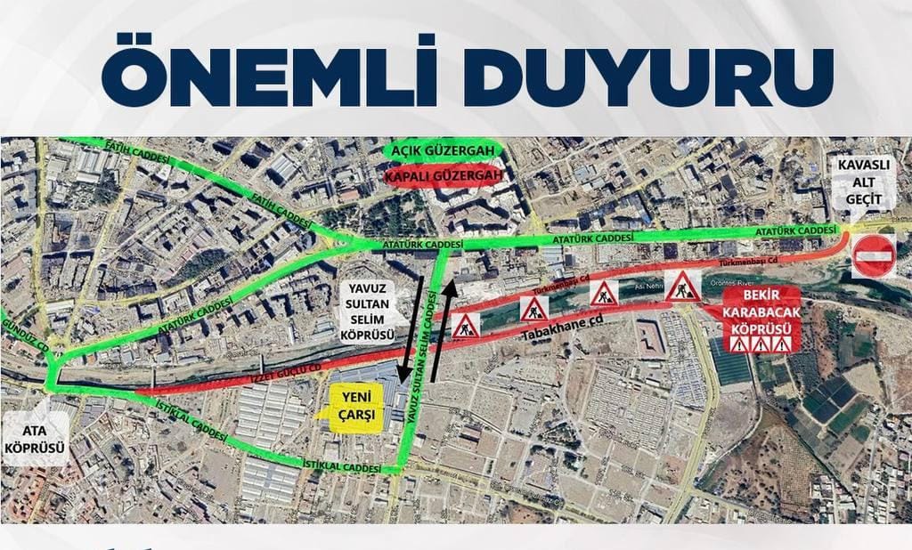 Hatay Büyükşehir Belediyesi, Antakya’da bulunan Bekir Karabacak Köprüsü için yıkım