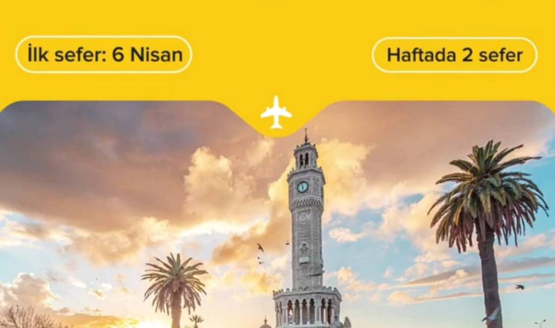 Pegasus Havayolları, Hatay ile İzmir arasında direkt uçuşların başlayacağını duyurdu.