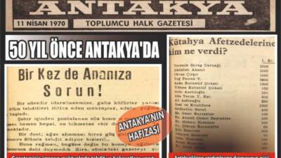 Antakya’nın 11 Nisan 1970 tarihli yerel basın arşivlerinden yansıyan bir