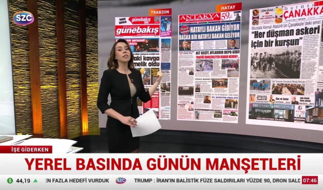 Sözcü TV’de yayınlanan “İşe Giderken” programında Antakya Gazetesi’nin manşetleri gündeme