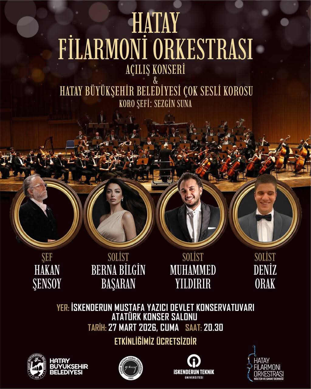 Hatay Filarmoni Orkestrası’ndan görkemli açılış konseri