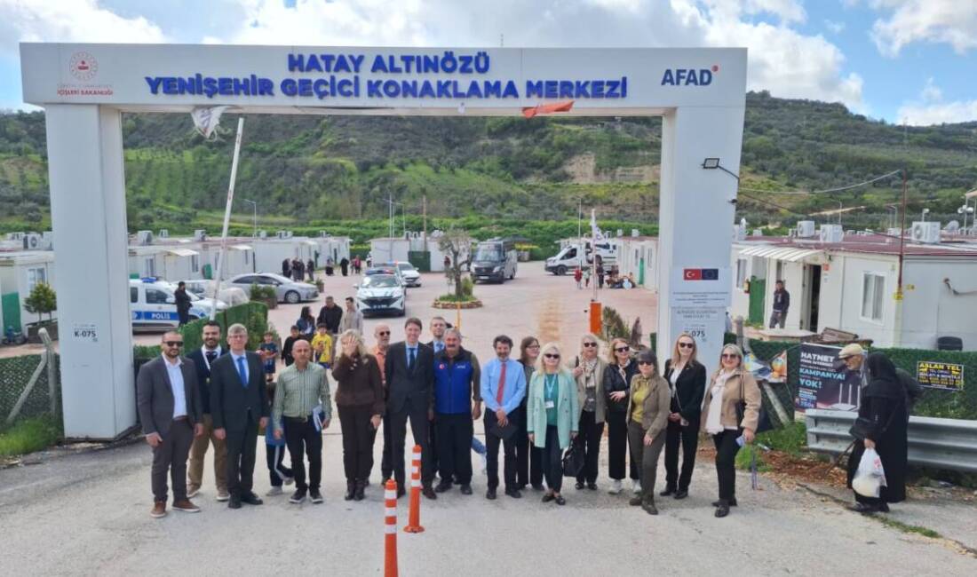 Avrupa Birliği (AB) heyeti, Hatay’ın Altınözü ilçesinde bulunan Yenişehir Geçici