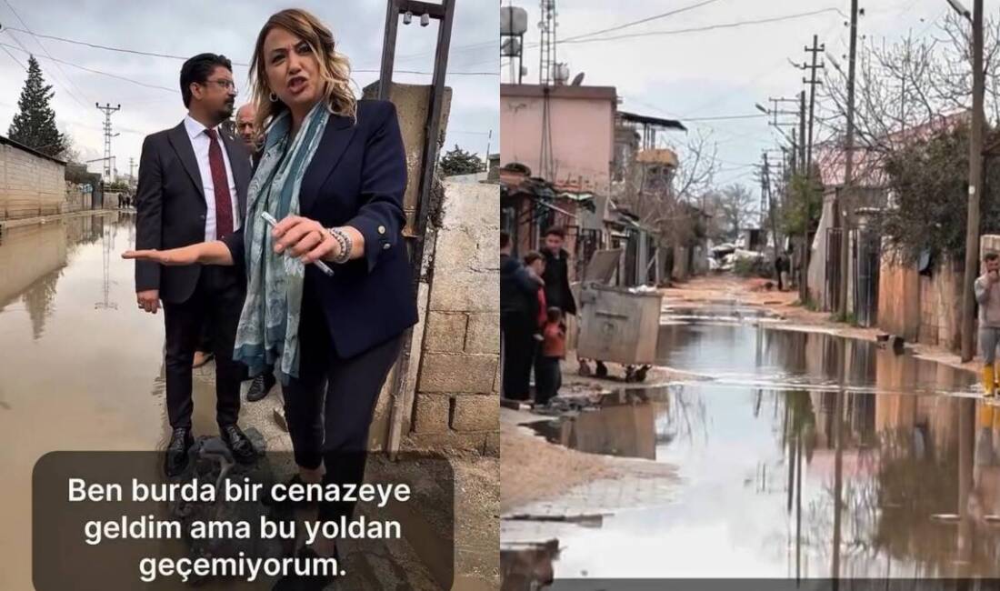 Kumlu’ya bağlı Uzunkavak Mahallesi’nde yağışlarla birlikte sular yollarda oluk oluk