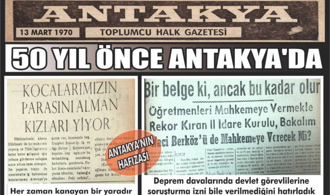 Antakya’nın yerel basın tarihine ışık tutan arşivlerden biri olan 13