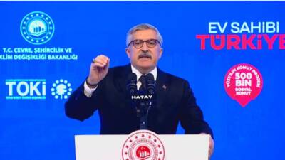 Hatay’da TOKİ tarafından inşa edilen 500 sosyal konut için kura