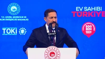 Hatay’da TOKİ tarafından inşa edilen 500 sosyal konut için kura