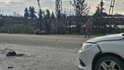 Hatay’da otomobil ile motosikletin çarpışması sonucu meydana gelen trafik kazasında