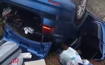 Hatay’ın Kumlu ilçesinde meydana gelen trafik kazasında, kontrolden çıkan bir