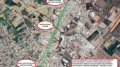 Dericiler Sitesi Kavşağı’nda trafik yoğunluğunu azaltmak için kavşak içi araç