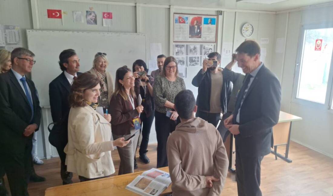 Avrupa Birliği (AB) heyeti, Hatay’daki temasları kapsamında Büyükdalyan Konteyner Kenti’ni