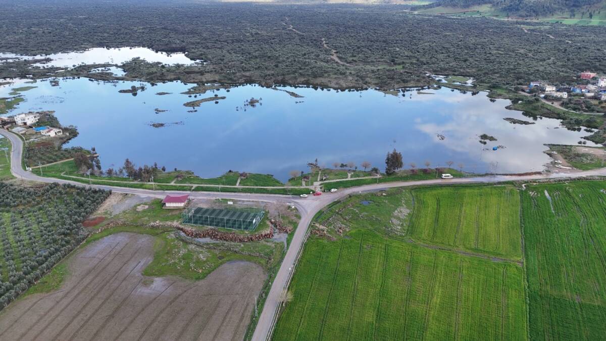 Hatay-Hassa ilçesinde yer alan Hassa-Haydarlar Volkanik Gölü, geçen yıl yaşanan